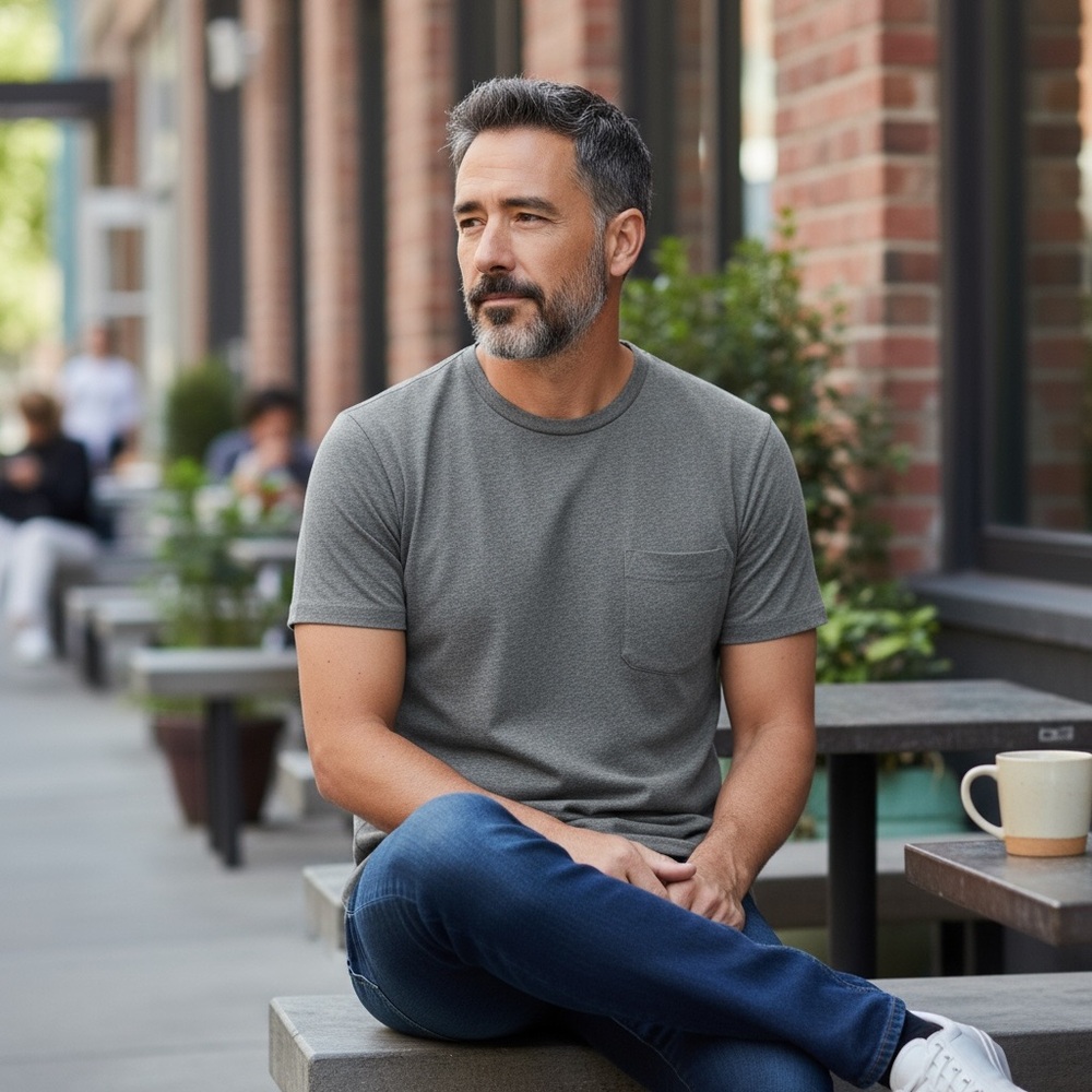 Everlane Heather Gray Men's Short Sleeve Tee